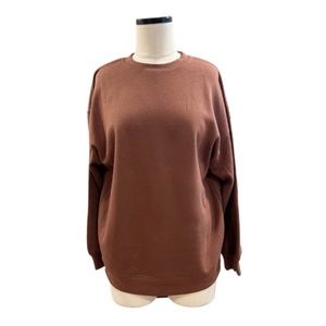 ZARA Join Life Brown Oversized Sweatshirt Sz S